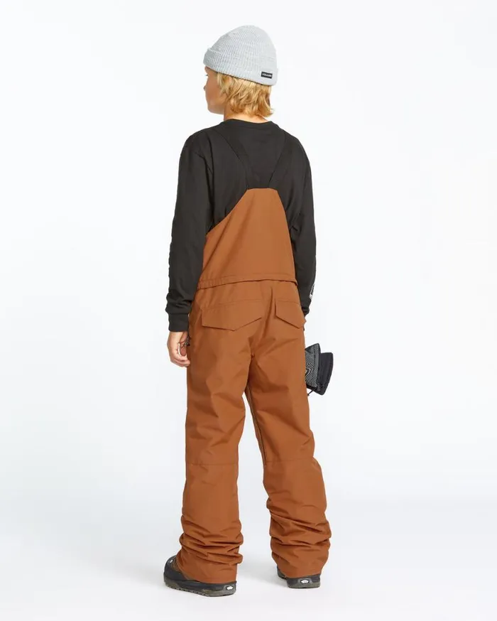 Kids Barkley Insulated Bib Overalls 8211 Caramel Kids Volcom Pants