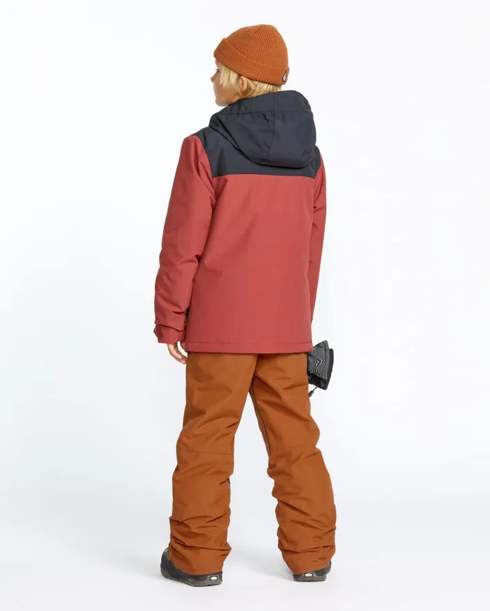 Kids Barkley Insulated Bib Overalls 8211 Caramel Kids Volcom Pants