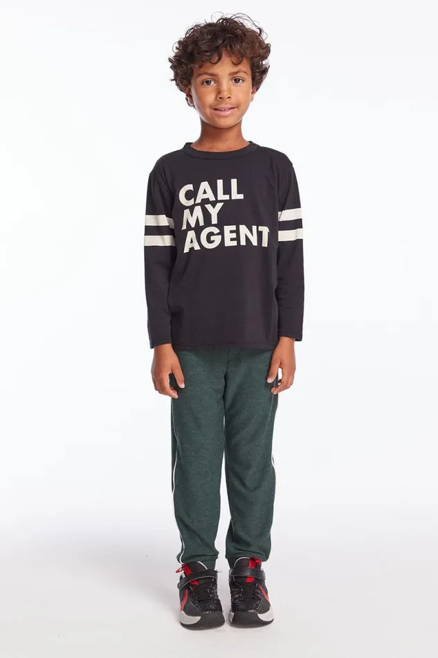 Kids Chaser Brand Boys Call My Agent Boys Cloud Jersey Long Sleeve