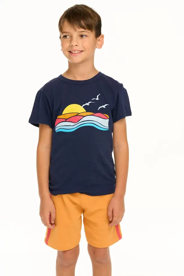 Kids Chaser Brand Boys Ocean and Sunset Tee