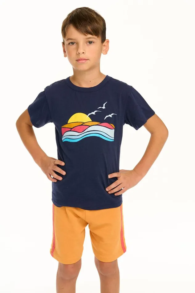 Kids Chaser Brand Boys Ocean and Sunset Tee
