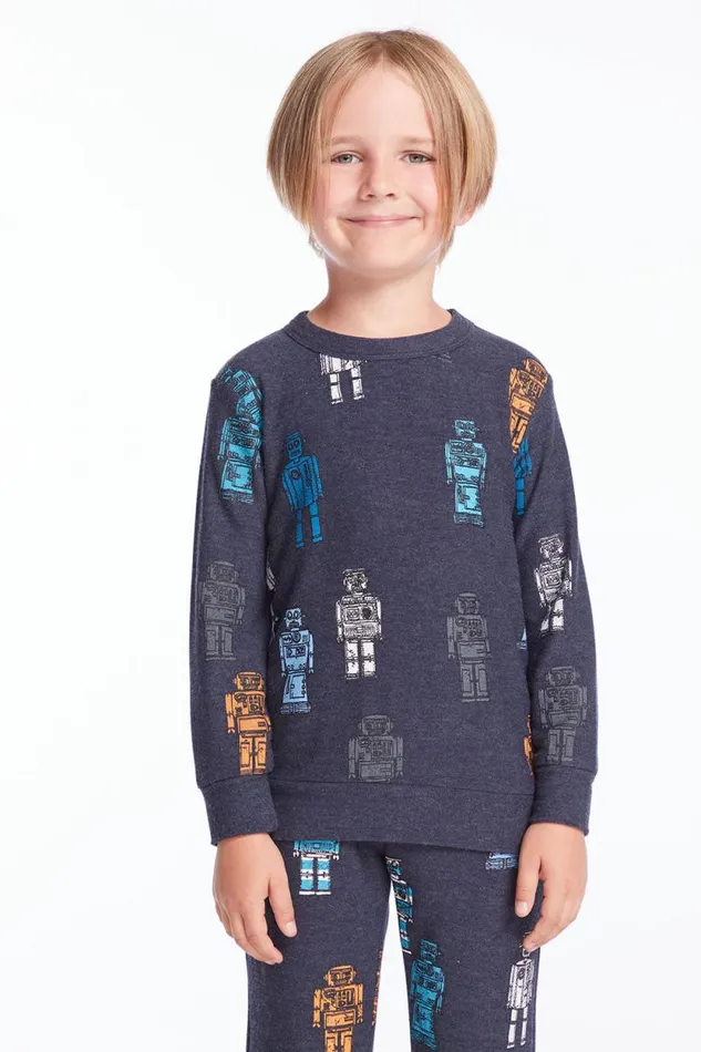 Kids Chaser Brand Boys Robots Boys Pullover