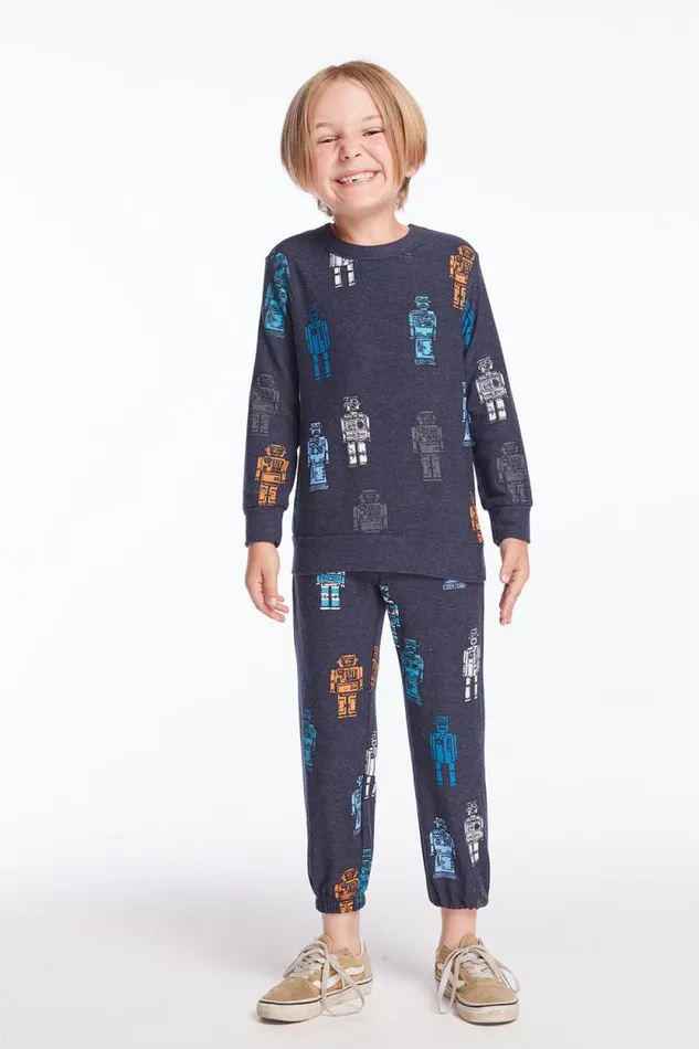 Kids Chaser Brand Boys Robots Boys Pullover