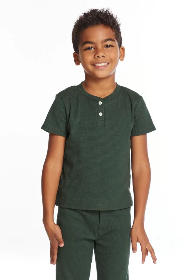 Kids Chaser Brand Boys Safari Green Boys Henley