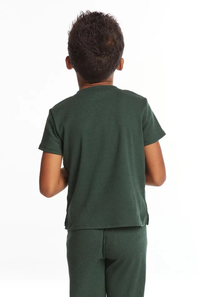 Kids Chaser Brand Boys Safari Green Boys Henley