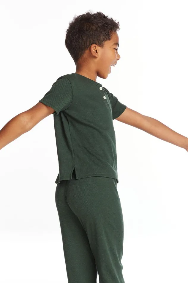 Kids Chaser Brand Boys Safari Green Boys Henley