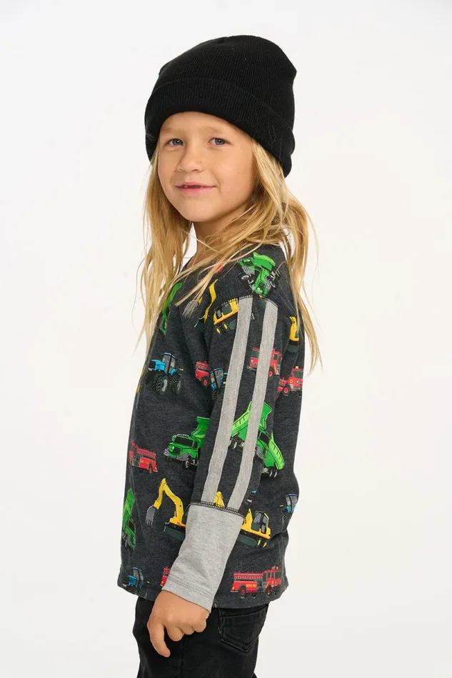 Kids Chaser Brand Boys Work Trucks Long Sleeve