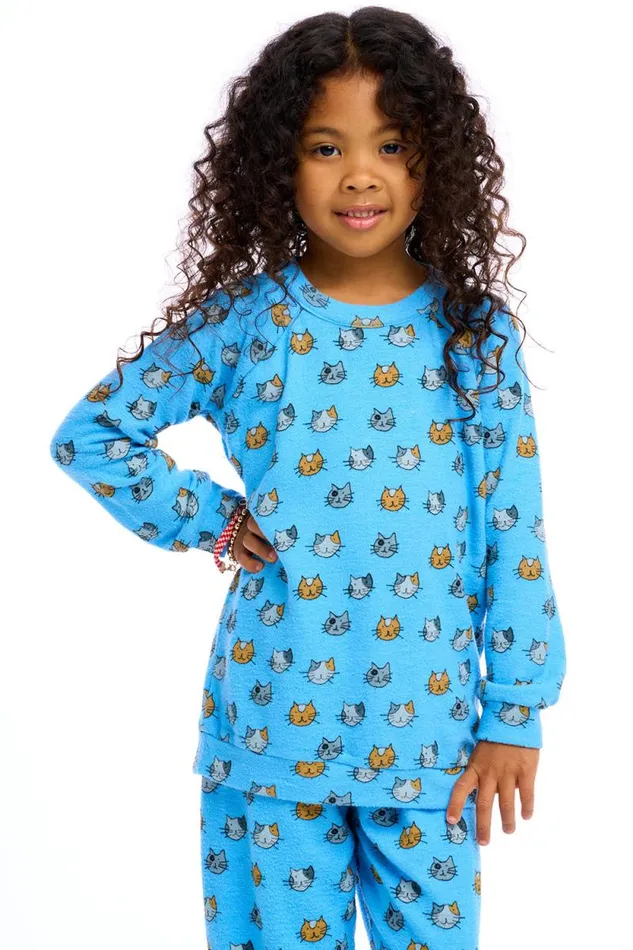 Kids Chaser Brand Girls Cat Pullover