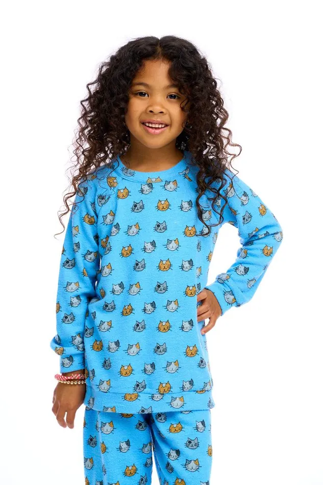 Kids Chaser Brand Girls Cat Pullover