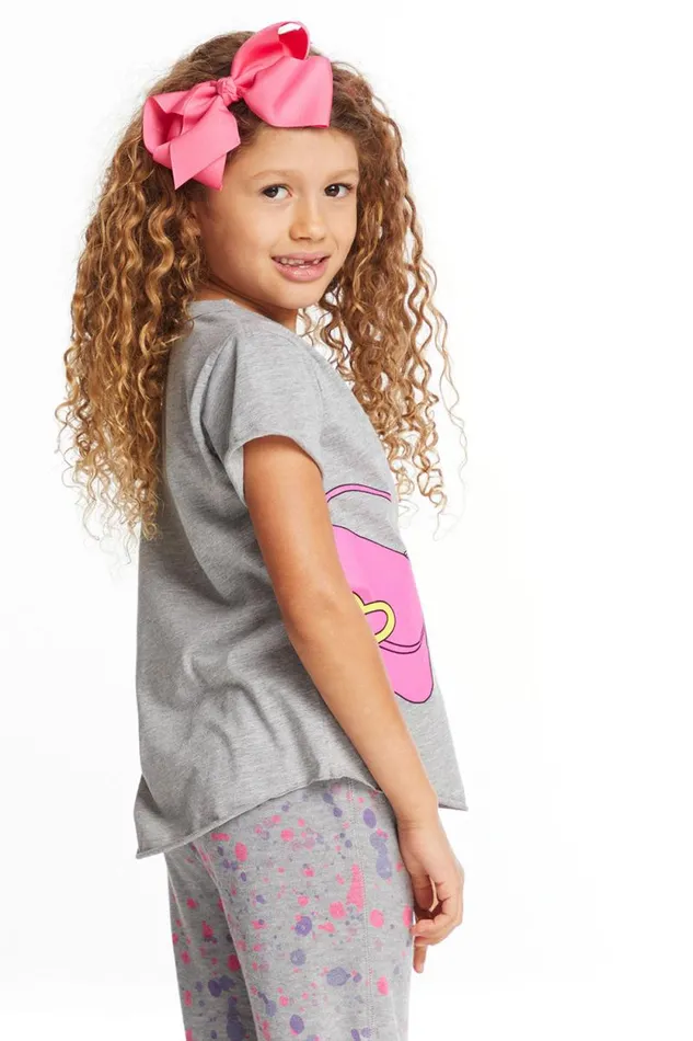 Kids Chaser Brand Girls Cute Purse Girls Crew Neck Tee