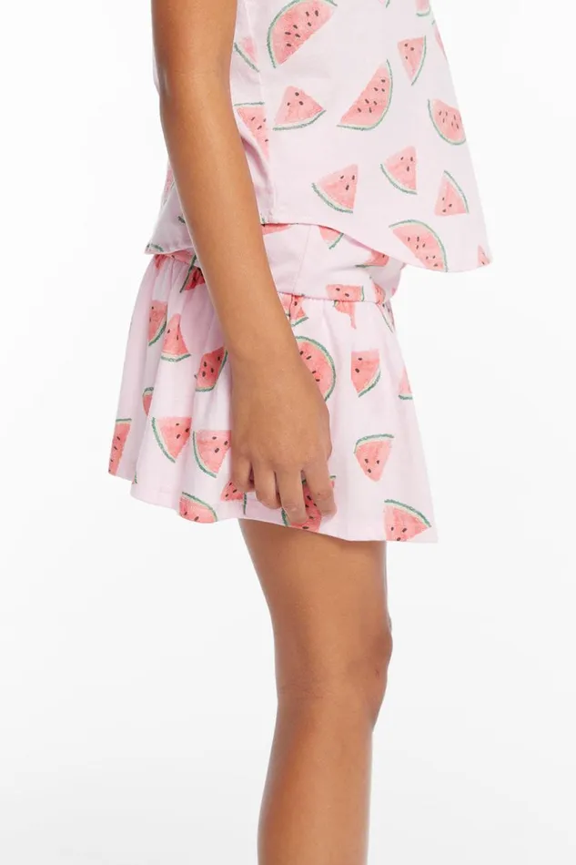 Kids Chaser Brand Girls Peplum Watermelon Heaven Girls Skort