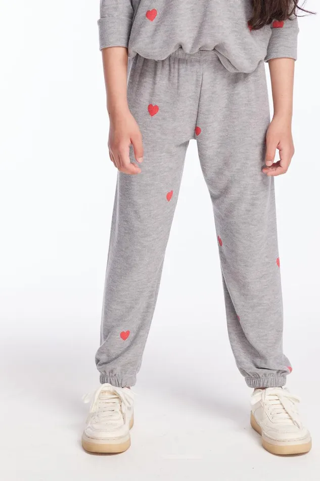 Kids Chaser Brand Girls Tiny Hearts Girls Sweatpants