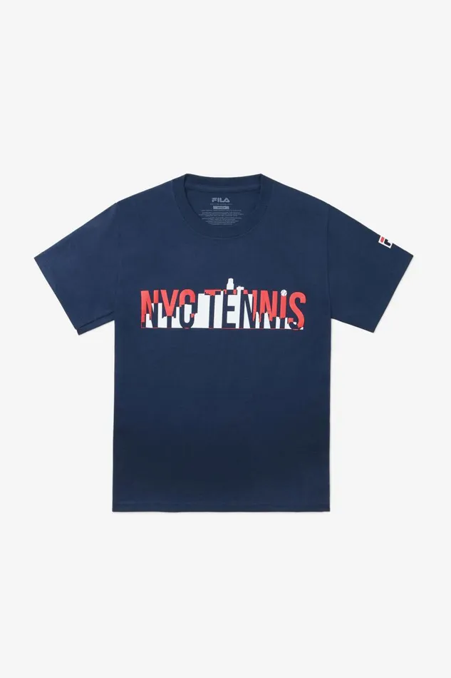 Kids Fila Apparel Nyc Youth Tennis Tee Navy