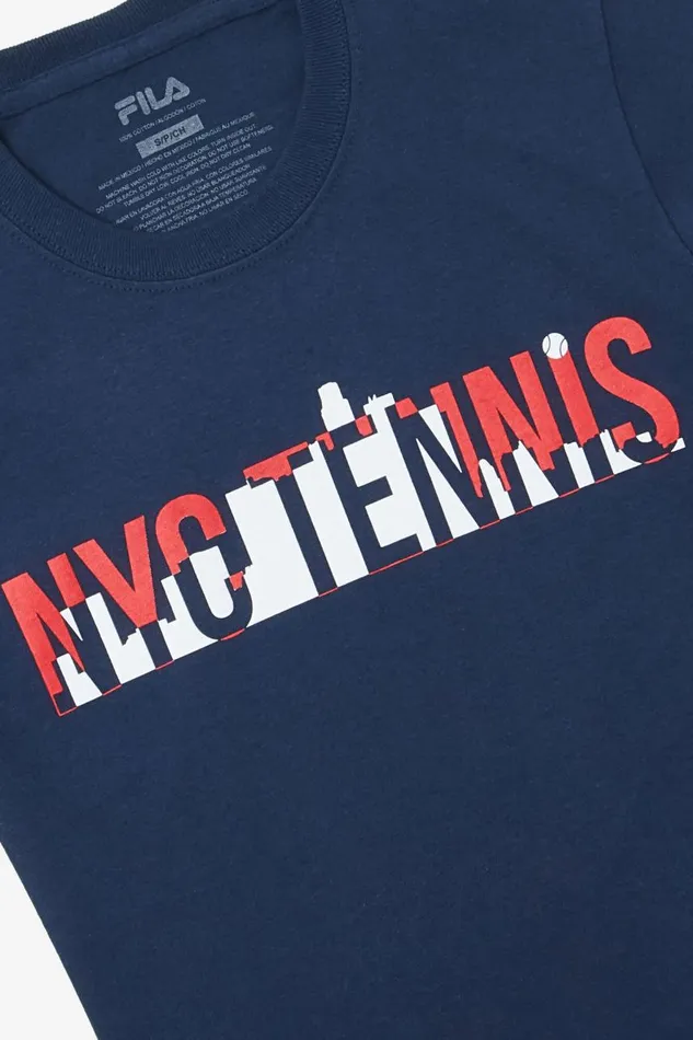 Kids Fila Apparel Nyc Youth Tennis Tee Navy Kids Fila Apparel Nyc Youth Tennis Tee Navy