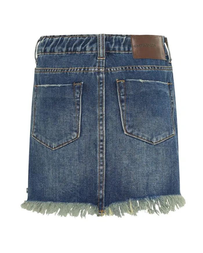 Kids KIDS DIRTY INDIGO 2020 MINI HIGH WAIST DENIM SKIRT One Teaspoon Kids