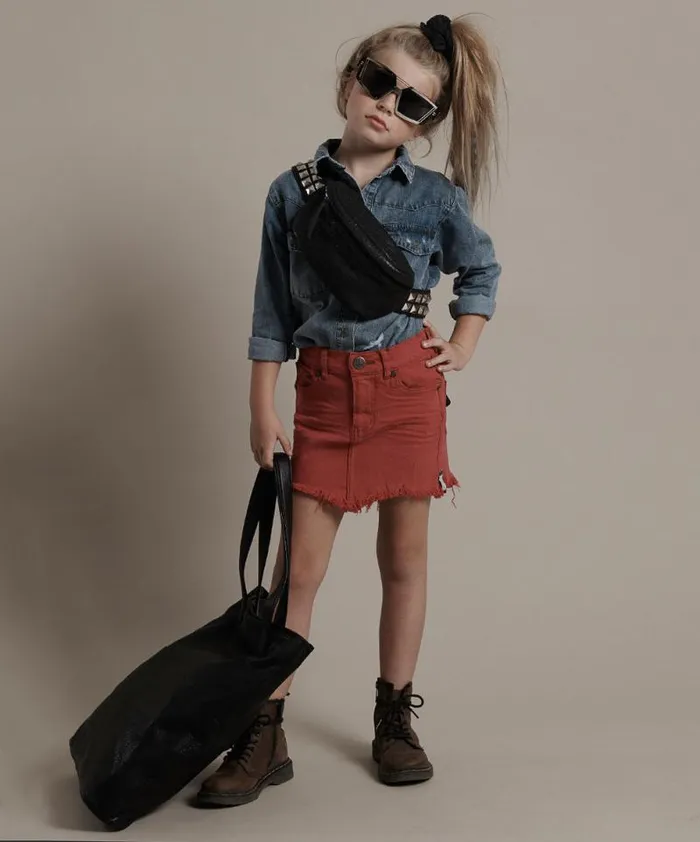Kids KIDS RED PUNK 2020 MINI SKIRT One Teaspoon Kids