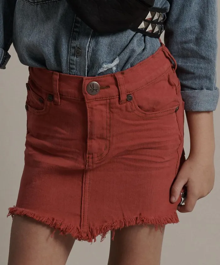 Kids KIDS RED PUNK 2020 MINI SKIRT One Teaspoon Kids