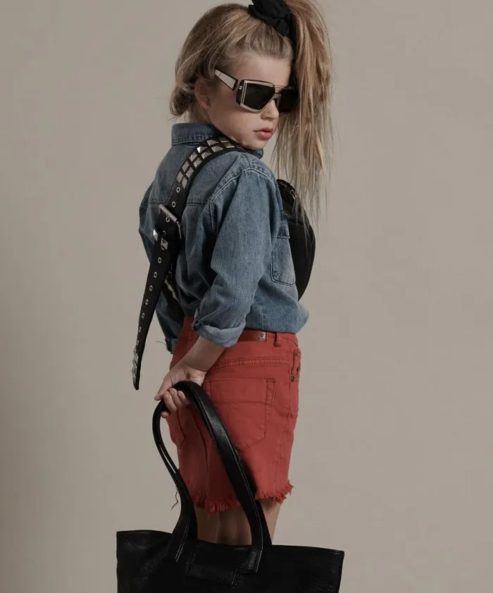 Kids KIDS RED PUNK 2020 MINI SKIRT One Teaspoon Kids