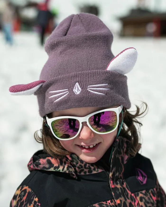 Kids Snow Creature Beanie 8211 Dusty Lavender Kids Volcom Beanies