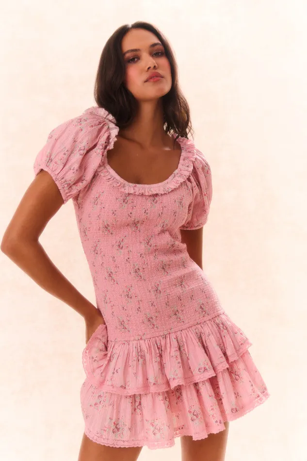KidsWomen LoveShackFancy Mommy and Me Violet Floral Cotton Smocked Drop Waist Mini Dress Pink Dusk KidsWomen LoveShackFancy Mommy and Me Violet Floral Cotton Smocked Drop Waist Mini Dress Pink Dusk