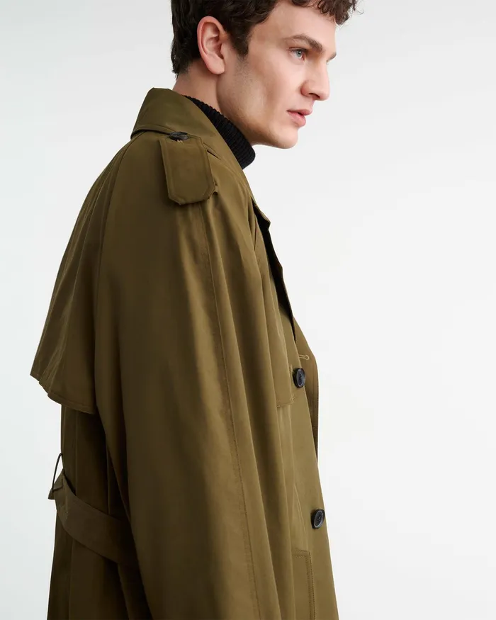 KIERAN TRENCH COAT Olive Green Men Nili Lotan Jackets and Coats