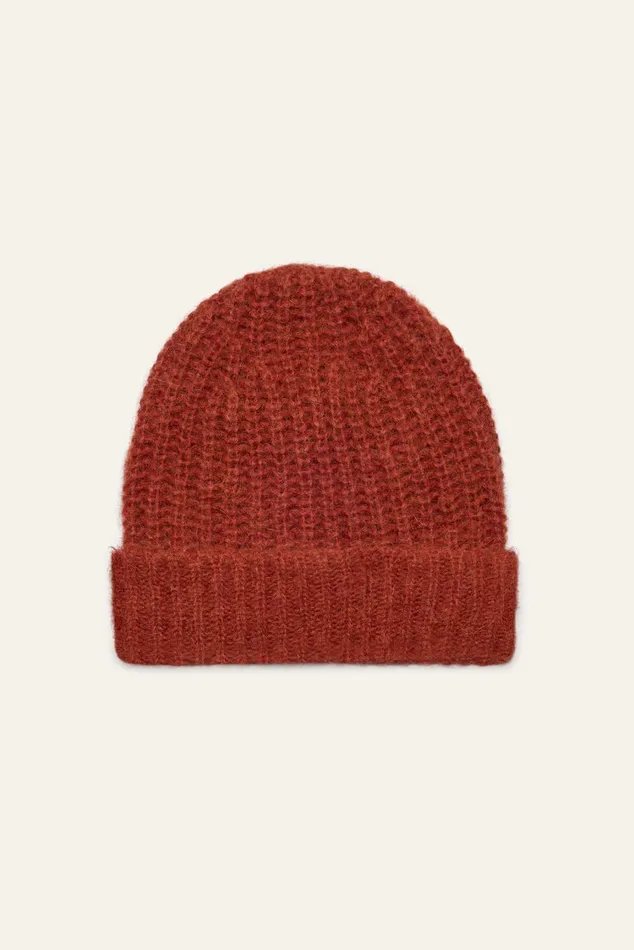 Knit Cap Sander Brown Women Baandsh Scarves and Beanies