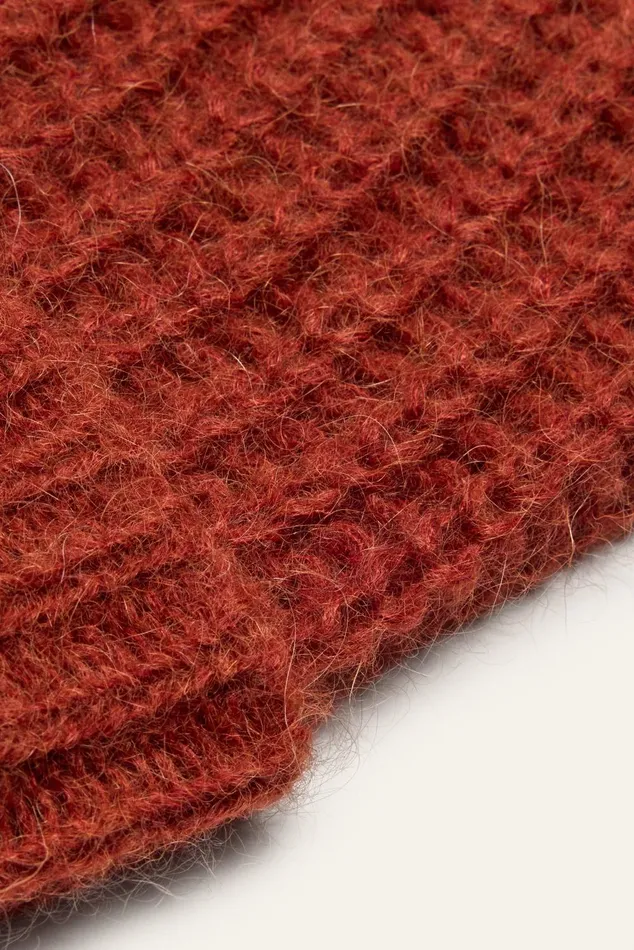 Knit Cap Sander Brown Women Baandsh Scarves and Beanies