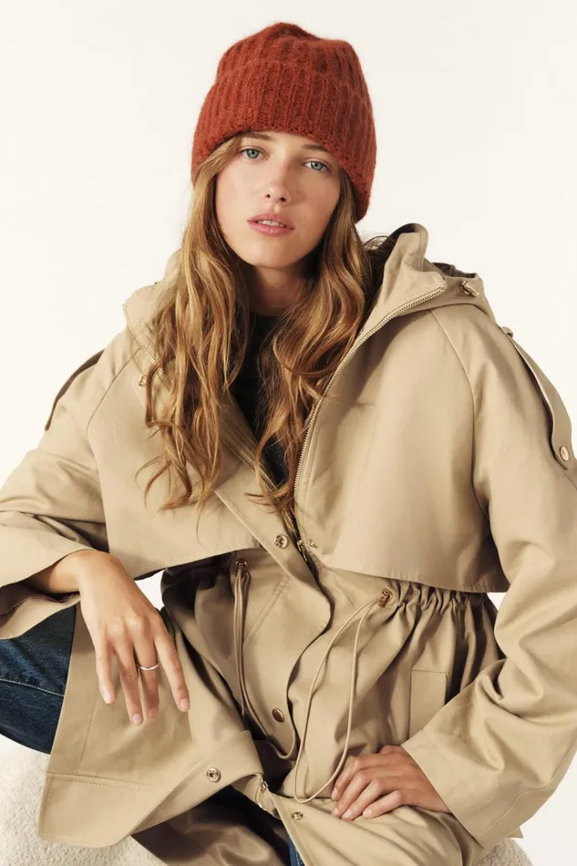 Knit Cap Sander Brown Women Baandsh Scarves and Beanies