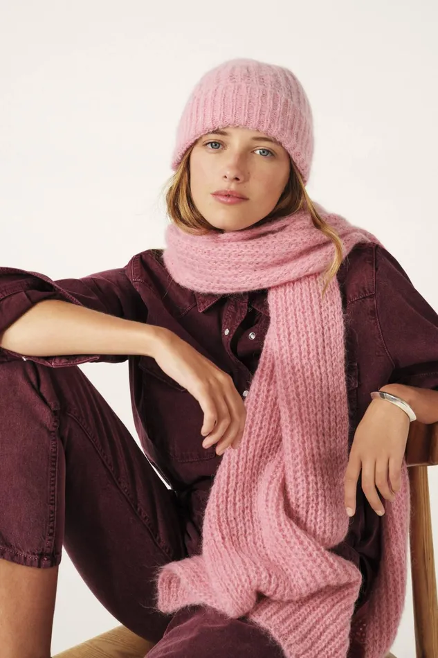 Knit Cap Sander Brown Women Baandsh Scarves and Beanies