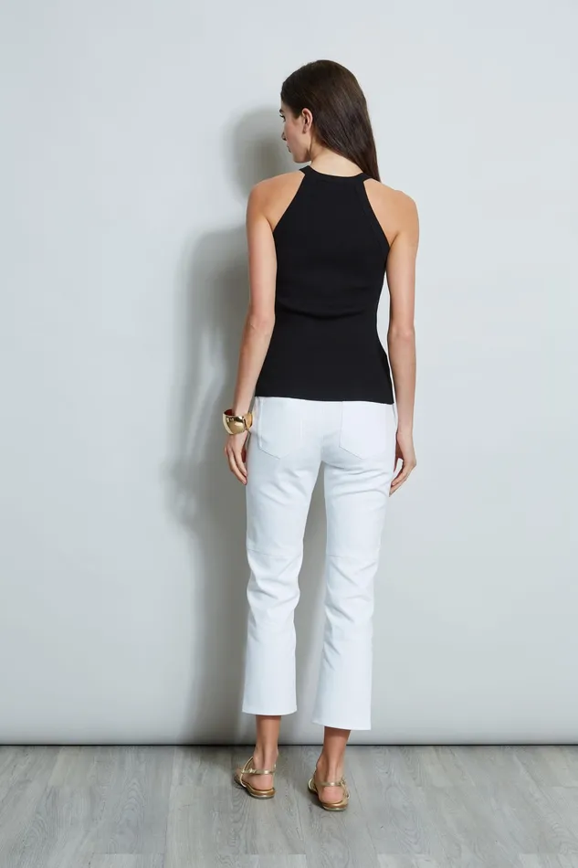 Knits and Sweaters Women Elie Tahari Halter Button Rib Tank NOIR