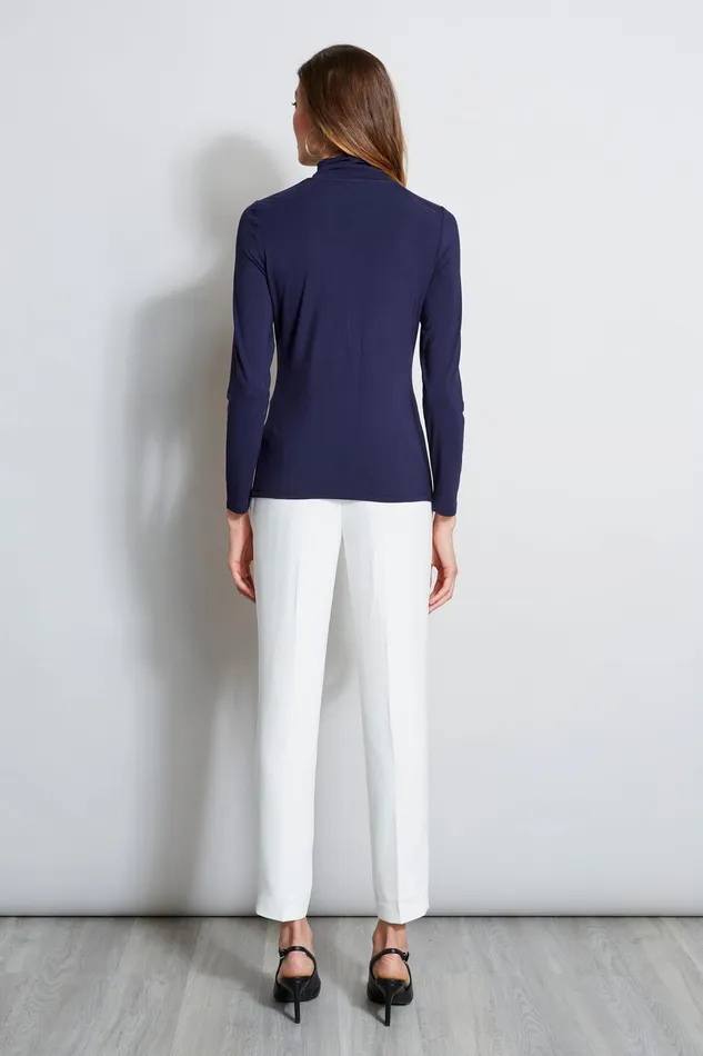 Knits and Sweaters Women Elie Tahari Lace Insert Turtleneck Knit STARGAZER