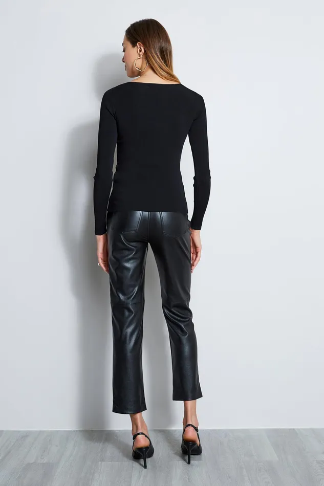 Knits and Sweaters Women Elie Tahari Long Sleeve Cut Out Knit NOIR