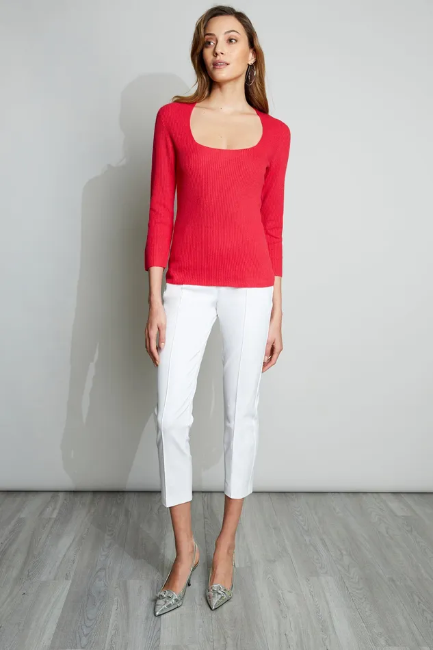 Knits and Sweaters Women Elie Tahari SilkCashmere Contour Sweater PEONY