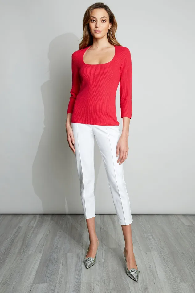 Knits and Sweaters Women Elie Tahari SilkCashmere Contour Sweater PEONY