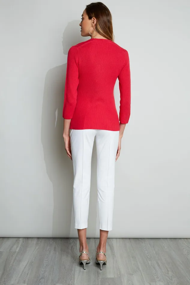 Knits and Sweaters Women Elie Tahari SilkCashmere Contour Sweater PEONY