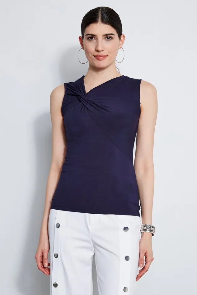 Knits and Sweaters Women Elie Tahari Sleeveless Asymmetric Twist Knit STARGAZER Knits and Sweaters Women Elie Tahari Sleeveless Asymmetric Twist Knit STARGAZER