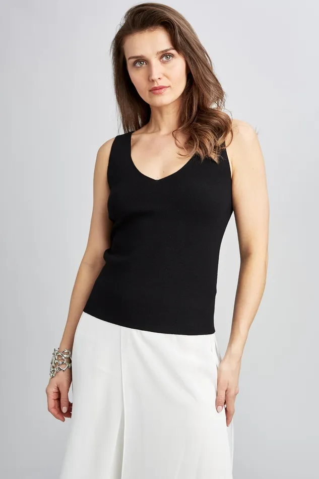 Knits and Sweaters Women Elie Tahari Venus V Neck Sweater Black