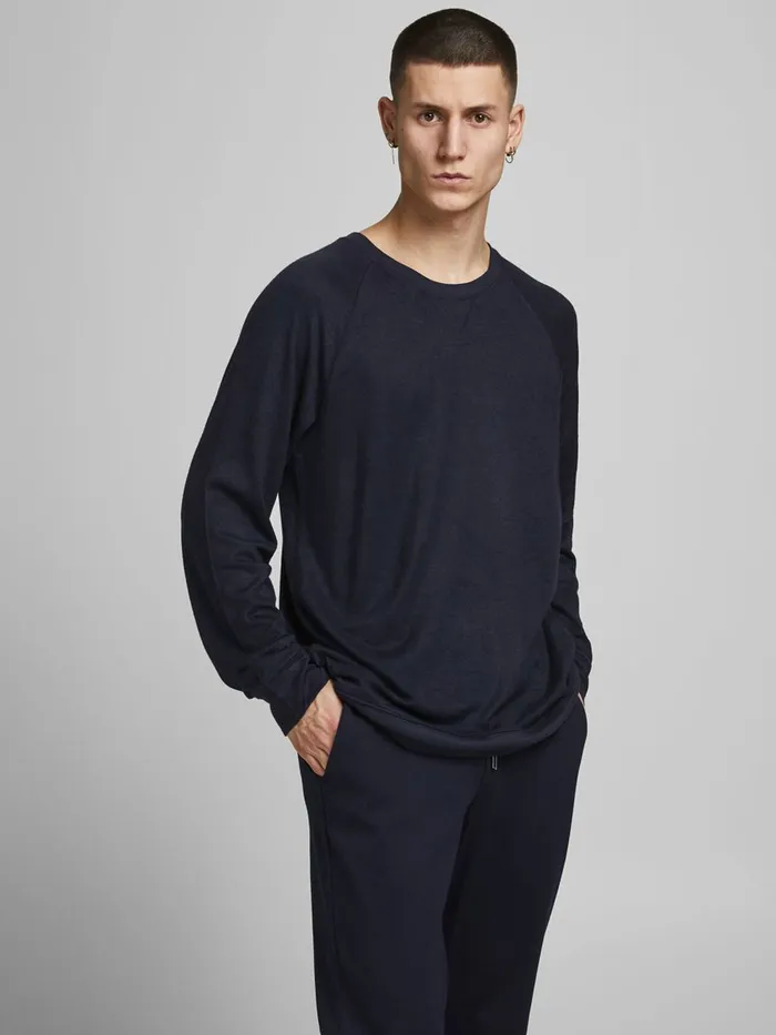 Knitwear JACK and JONES Mens SOFT CREW NECK KNITTED JUMPER Blue Maritime Blue Gift 4 You Knitwear JACK and JONES Mens SOFT CREW NECK KNITTED JUMPER Blue Maritime Blue Gift 4 You