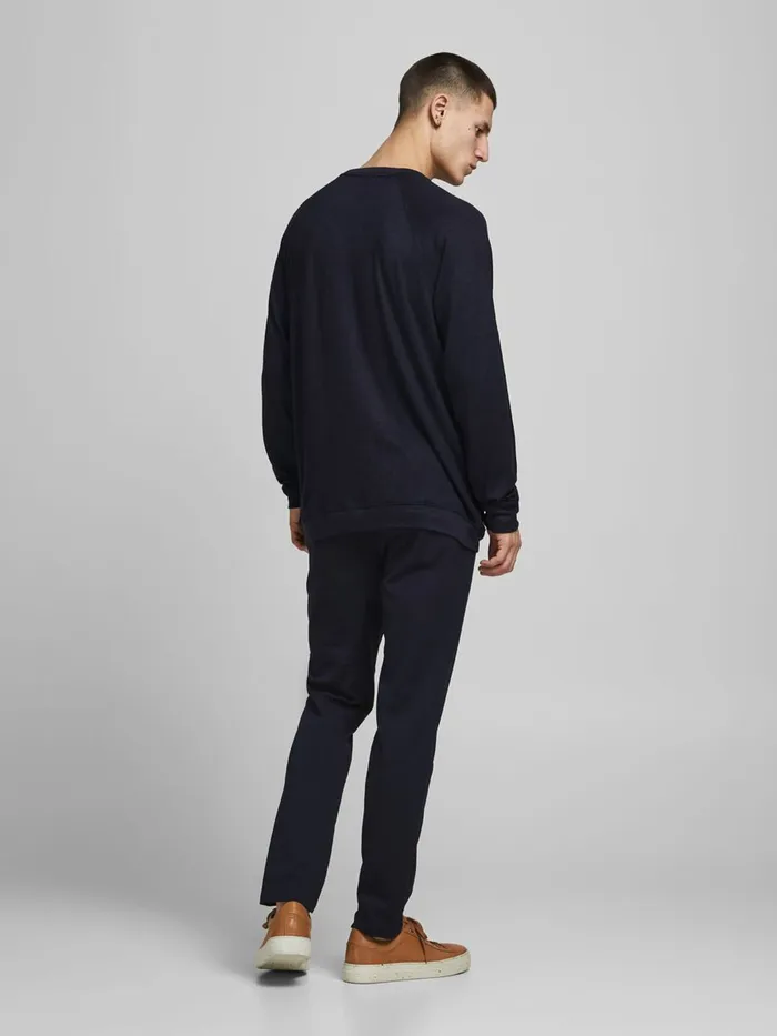 Knitwear JACK and JONES Mens SOFT CREW NECK KNITTED JUMPER Blue Maritime Blue Gift 4 You