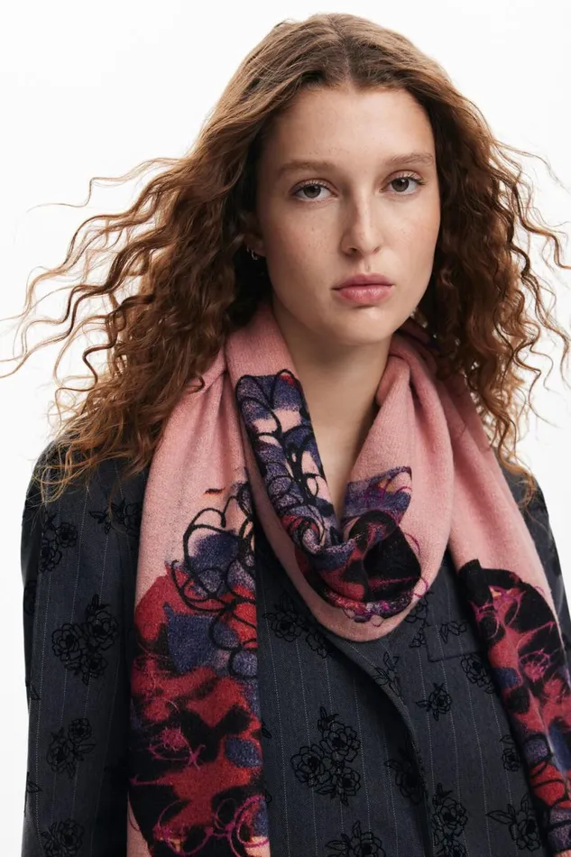 Knitwear Women Desigual Long Scarf M Christian Lacroix Red
