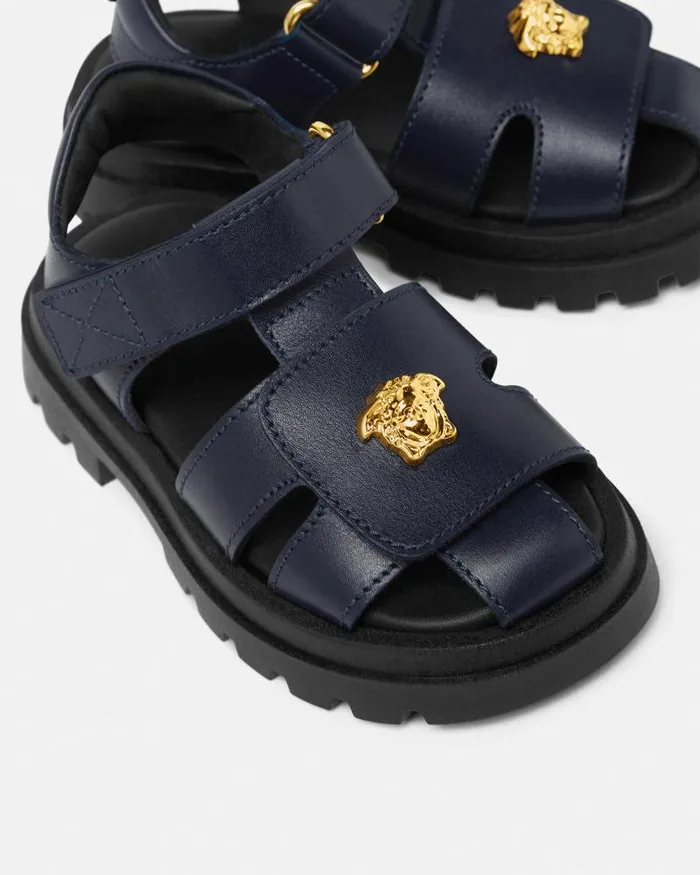 La Medusa Baby Sandals Blue Children Versace Shoes