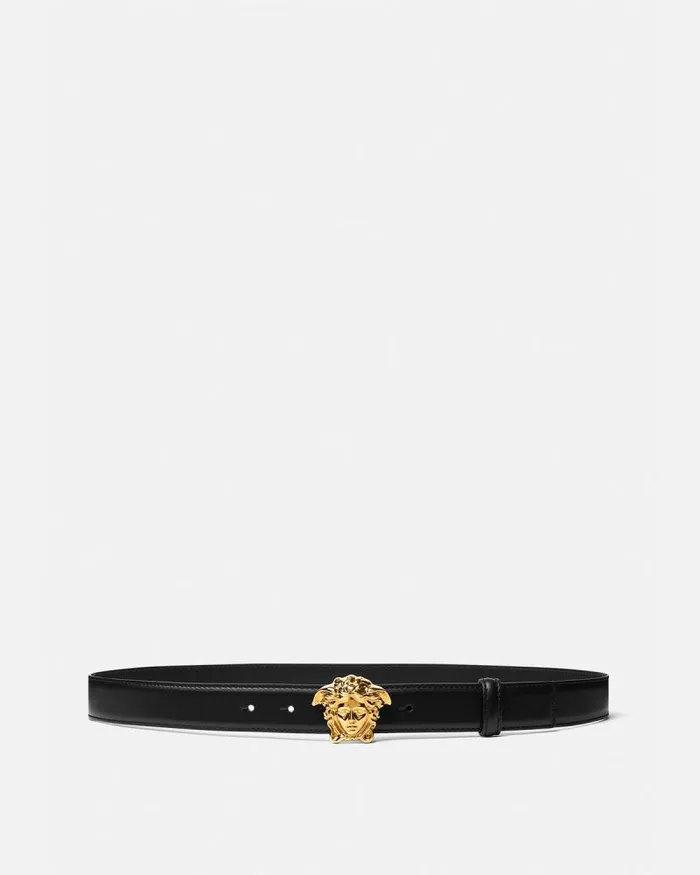 La Medusa Leather Belt 3 Cm Black Men Versace Belts