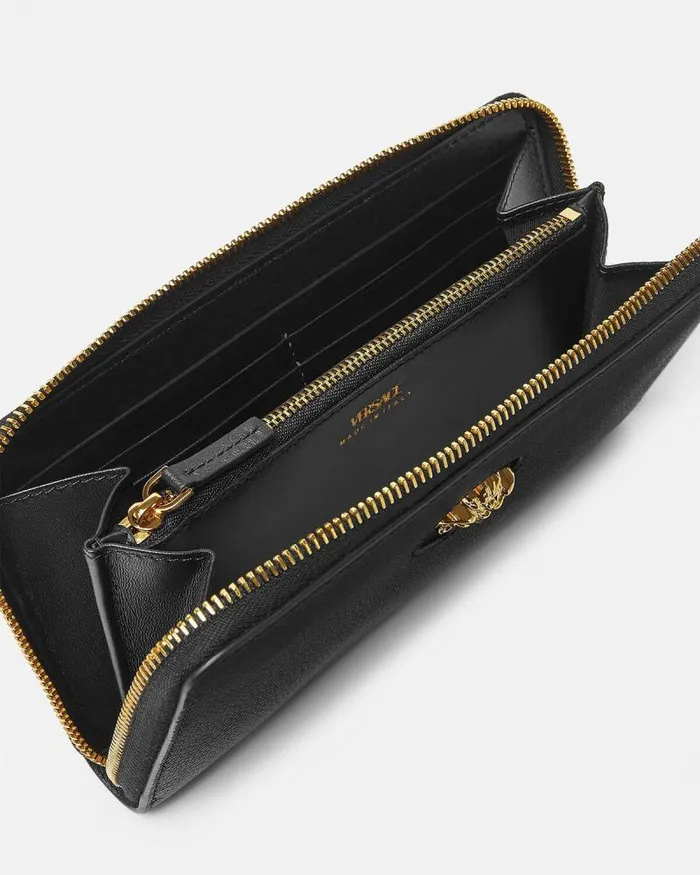 La Medusa Long Wallet Black Women Versace Wallets