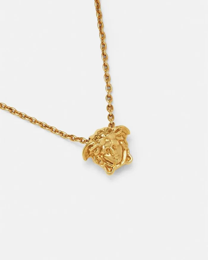 La Medusa Necklace Light Gold WomenMen Versace Necklaces