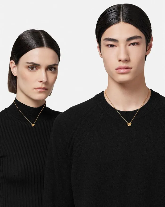 La Medusa Necklace Light Gold WomenMen Versace Necklaces