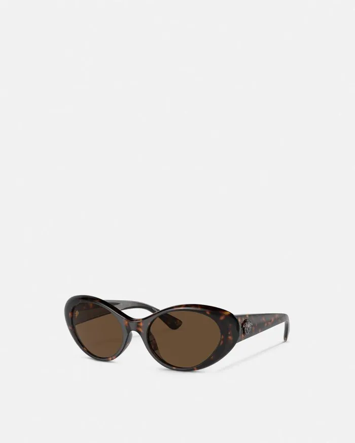 La Medusa Oval Sunglasses Havana Women Versace Sunglasses