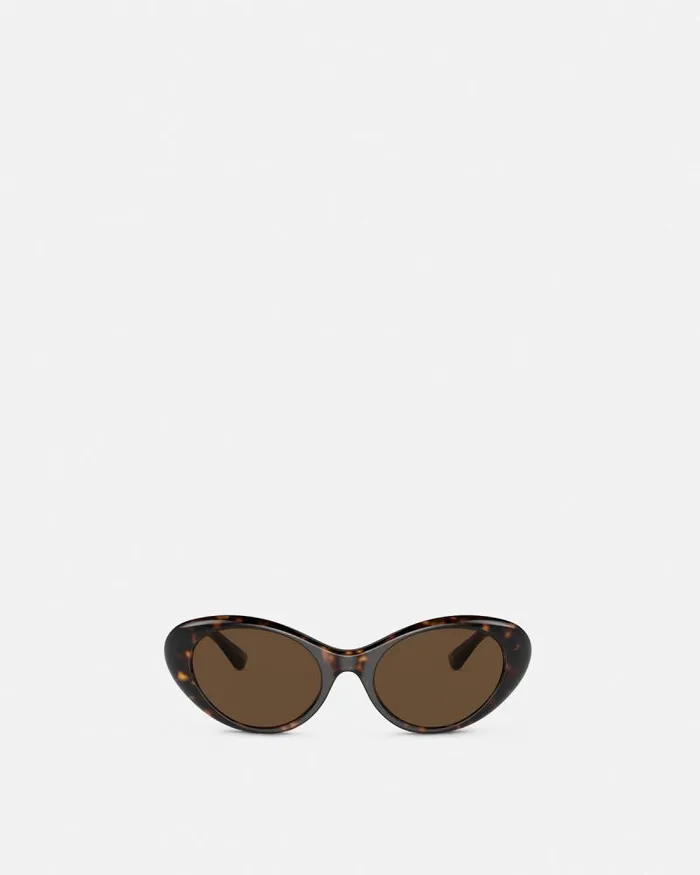 La Medusa Oval Sunglasses Havana Women Versace Sunglasses