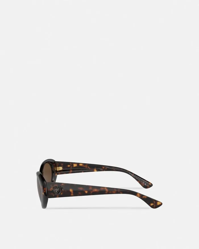 La Medusa Oval Sunglasses Havana Women Versace Sunglasses