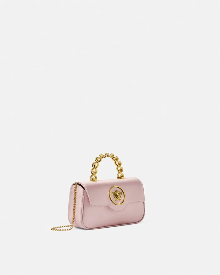 La Medusa Satin Mini Bag Light Pink Women Versace Top Handle