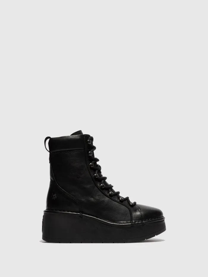 Laceup Ankle Boots HAND247FLY BLACK Women Fly London Ankle Boots